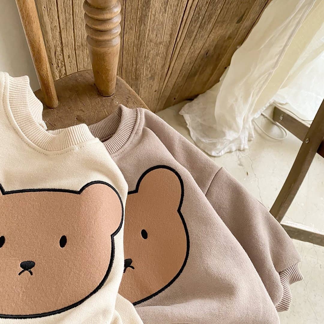 Teddy Logo Fleece Set- Nutmeg - mamasame