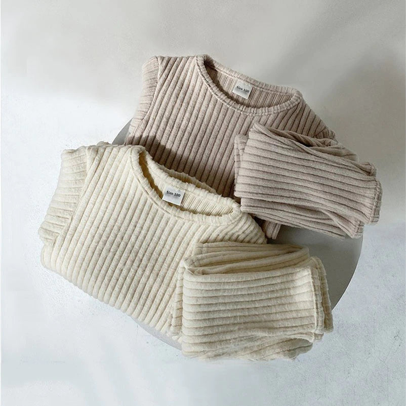 Ribbed Set- Grey - mamasame