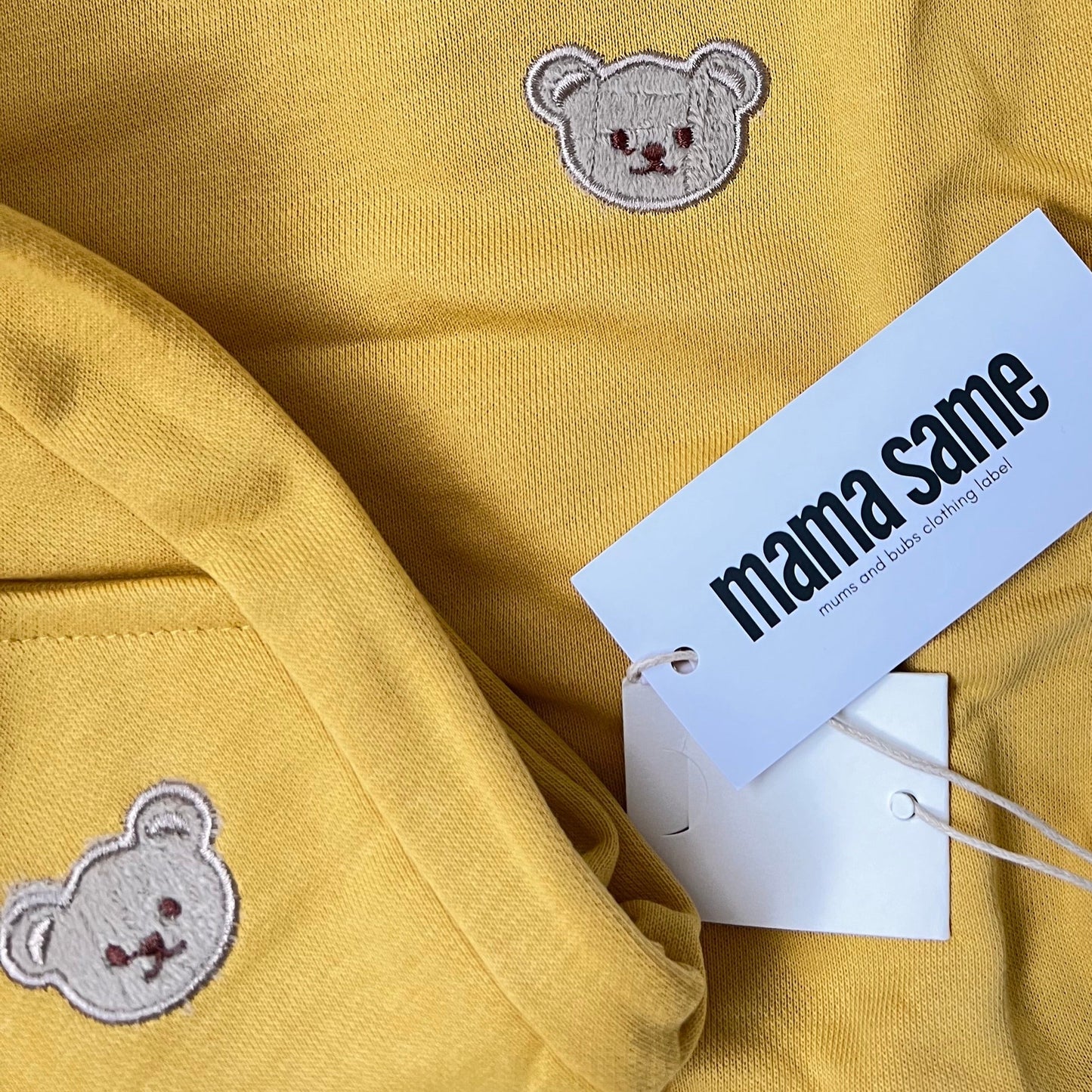 Teddy Logo Set- Mustard - mamasame