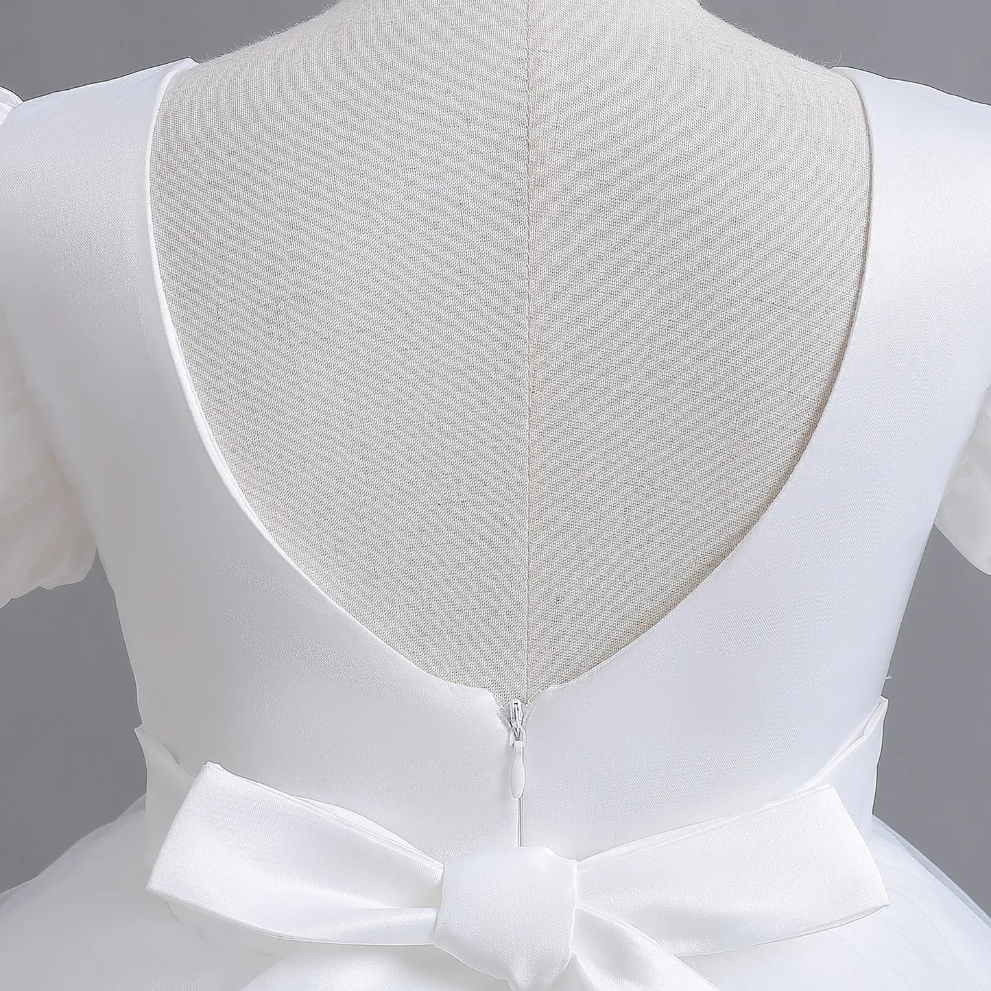 White Puff Sleeve Tulle Dress - mamasame