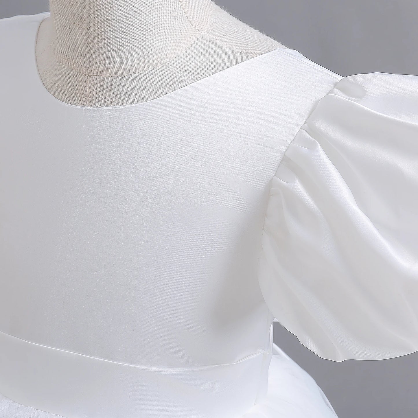 White Puff Sleeve Tulle Dress - mamasame