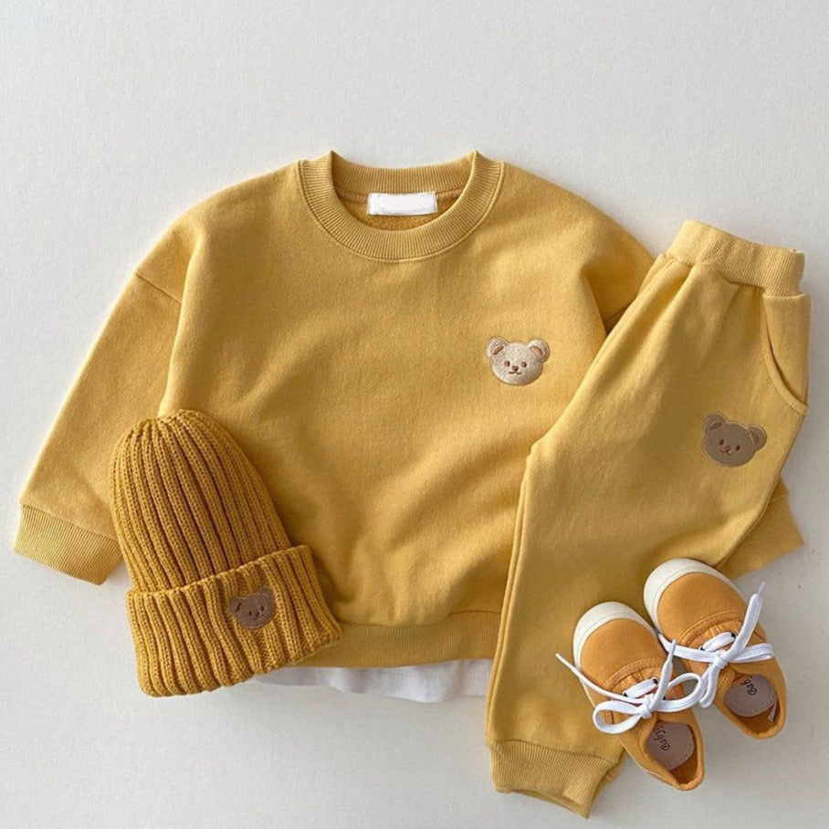 Teddy Logo Set- Mustard - mamasame