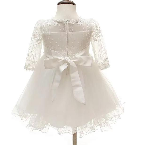 Elegant Embroidered Tulle Princess Dress - mamasame