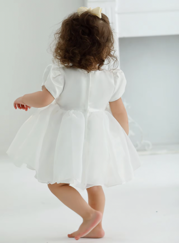 Charming Satin Princess Dress for Baby Girls - mamasame