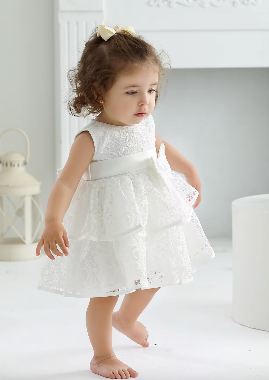 Elegant Baby Girl Christening & Flower Girl Dress - mamasame