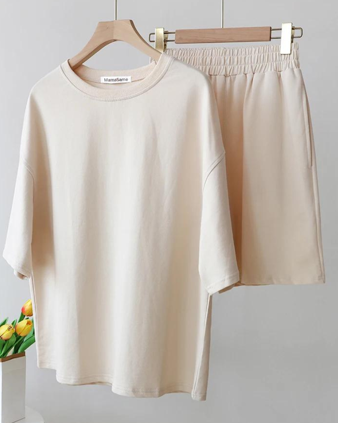 Cream Shorts and Top Set- Adults