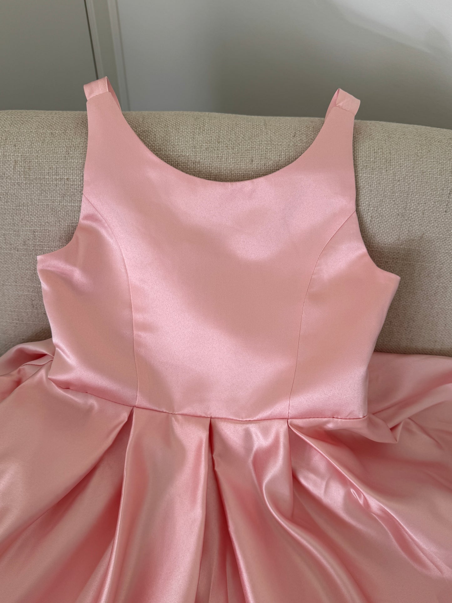 Silk A-Line Flower Girl Dress - Soft Coral