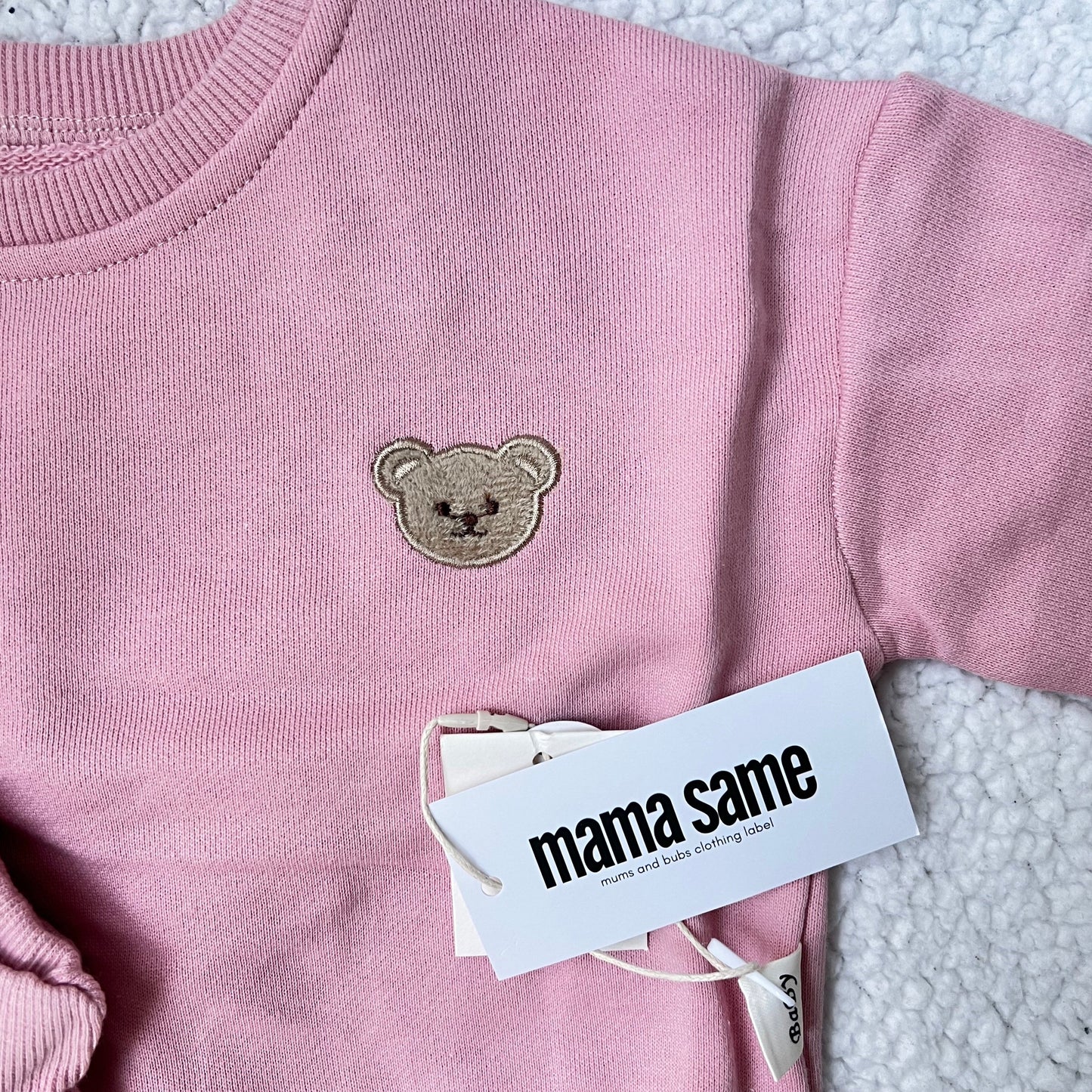 Teddy Logo Set- Baby Pink
