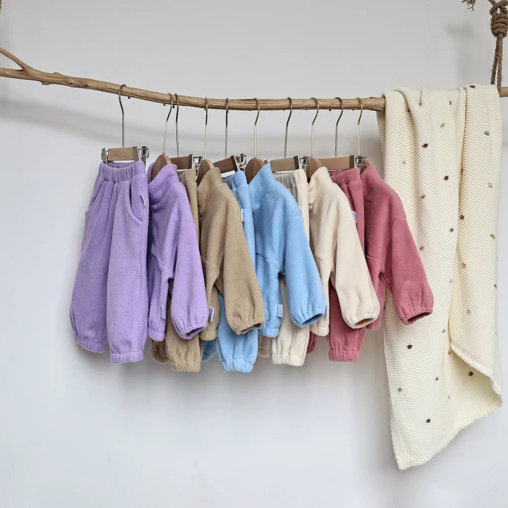 Kids Winter Fleece Set- Lavender