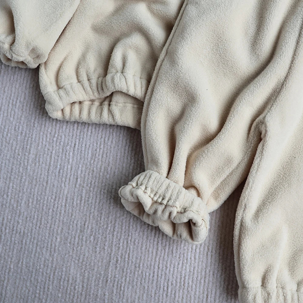 Kids Winter Fleece Set- Cream