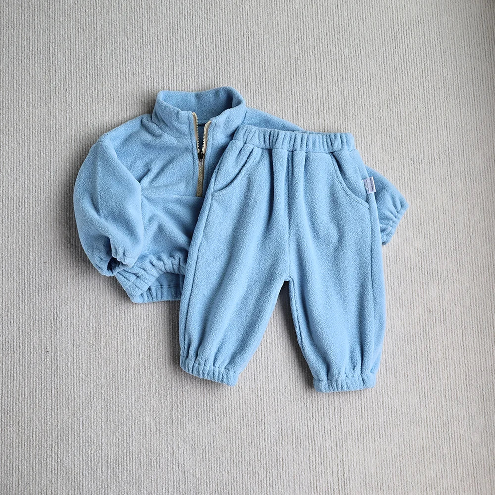 Kids Winter Fleece Set- Sky Blue