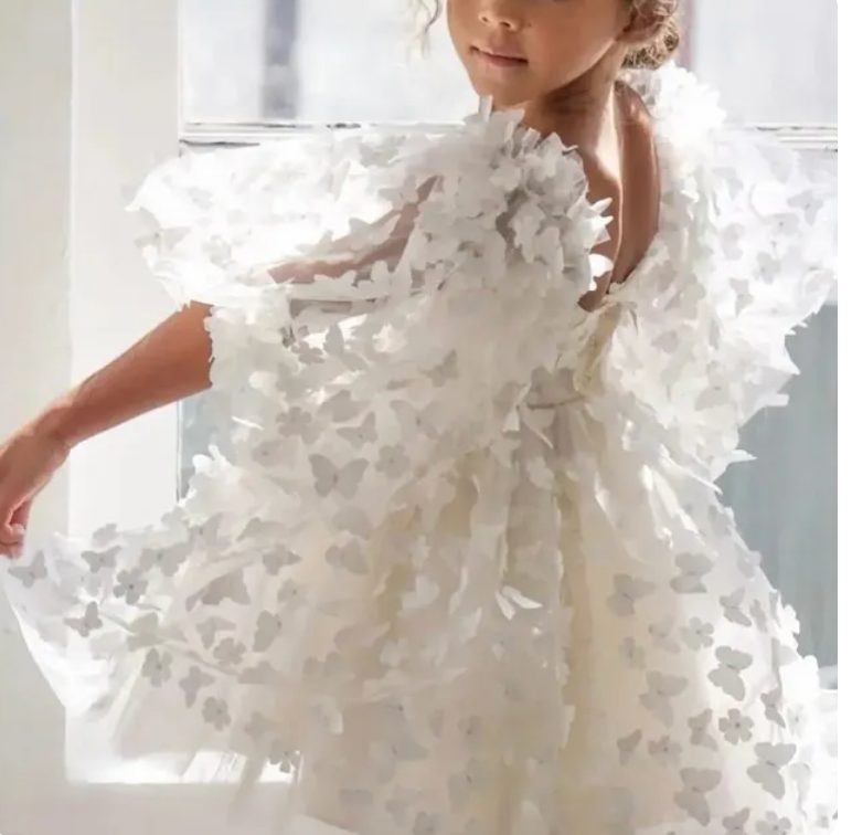 Butterfly Queen Dress- White