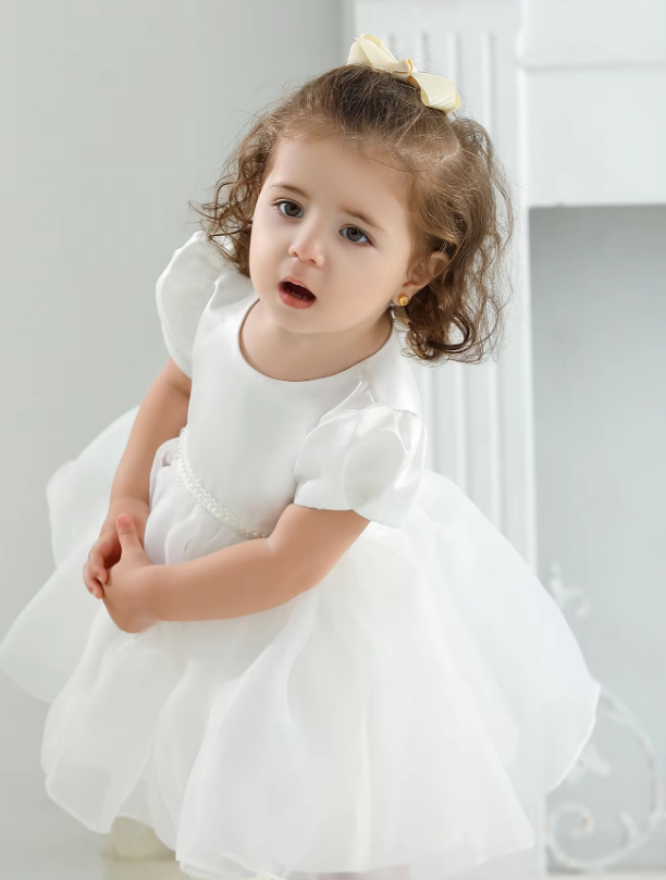 Charming Satin Princess Dress for Baby Girls