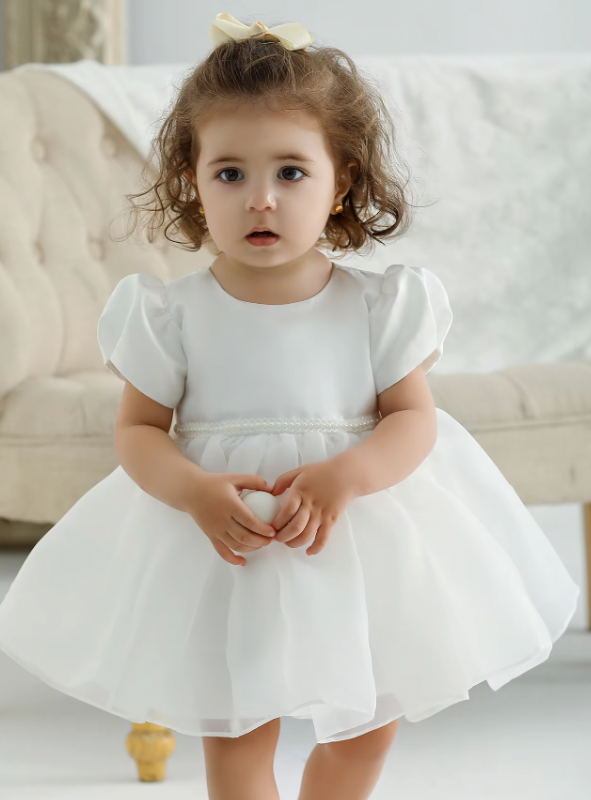 Charming Satin Princess Dress for Baby Girls