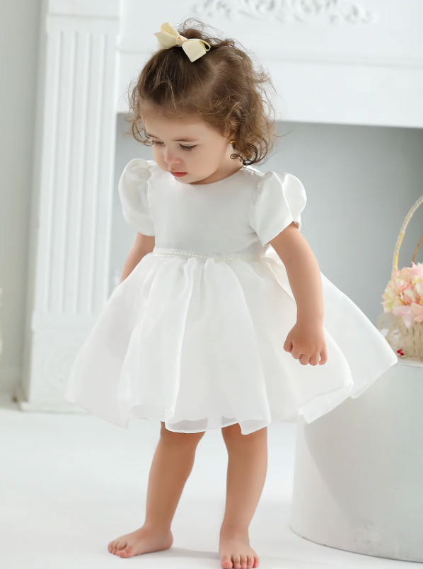 Charming Satin Princess Dress for Baby Girls